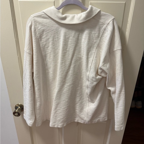J. Jill Cream Collared Pullover Sweatshirt - Picture 3 of 3